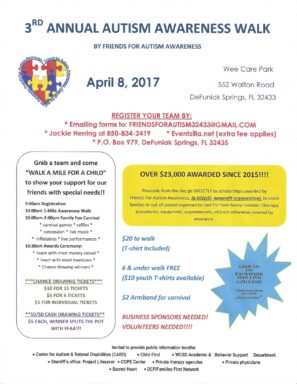 Autism Awareness Walk Flyer