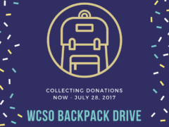 WCSO HOLDS ANNUAL BACKPACK DRIVE TO  BENEFIT CHILDREN IN NEED