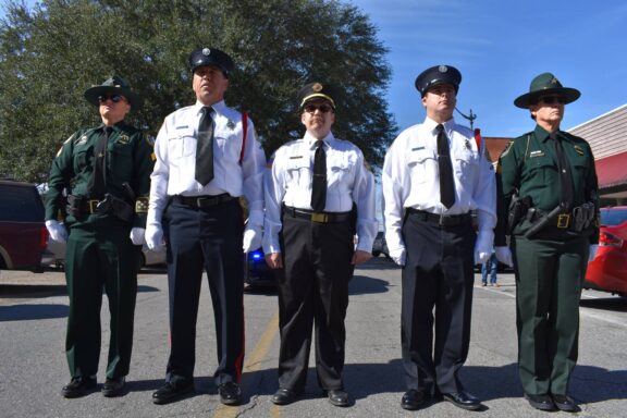 WCSO deputies standing at attention