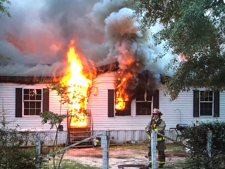 WALTON COUNTY FIRE RESCUE FIREFIGHTERS EXTINGUISH SECOND