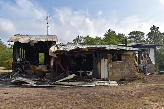Mobile Home with Fire and Smoke Damage