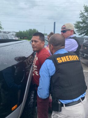 Jose Miguel Matul Mejia getting arrested following a traffic stop.