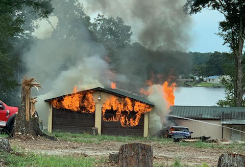 Residential Garage on Fire