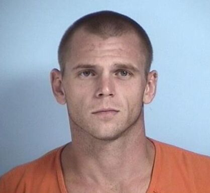 Mug shot of suspect, Colton Bryan, 28.