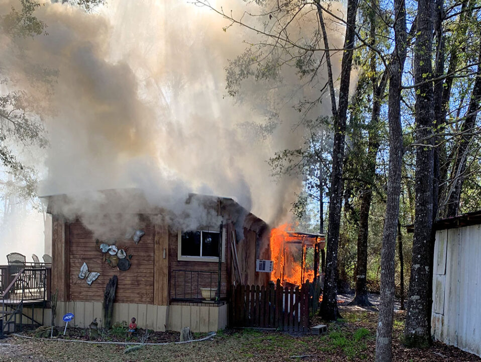 FIRE BREAKS OUT IN BRUCE MOBILE HOME; WCFR KNOCKS DOWN SECOND STRUCTURE