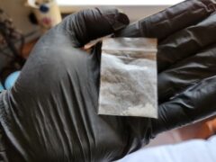 Crystal meth in a small, clear plastic bag