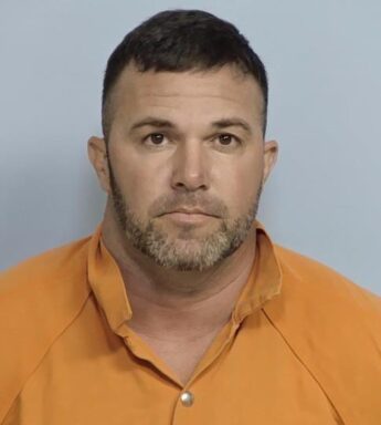 Mug shot of Thomas Keebler, a white male with gray and black facial hair and black hair.