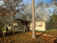 FIREFIGHTERS RESPOND TO HOUSE FIRE IN DEFUNIAK SPRINGS