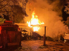 FIREFIGHTERS PULL VILLA TASSO RESIDENT FROM BURNING HOME