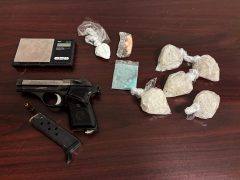 MORE THAN 200 GRAMS OF METH, COCAINE, FENTANYL, STOLEN GUN SEIZED DURING NARCOTICS INVESTIGATION; CONVICTED FELON ARRESTED