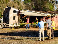 TECHNICAL RESCUE TEAM STABILIZES VACANT HOME AFTER SEMI-TRUCK CRASH IN HOMES COUNTY