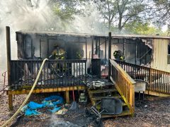 STRUCTURE FIRE ON CASWELL ROAD SENDS ONE RESIDENT TO HOSPITAL